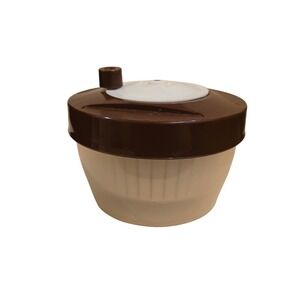 Vintage Retro Triumph Brevet Salad Spinner Brown, White and Clear Made In France